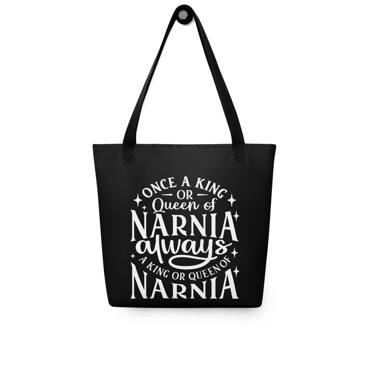 Christian Tote Bag King or Queen Narnia Black Tote Bags   