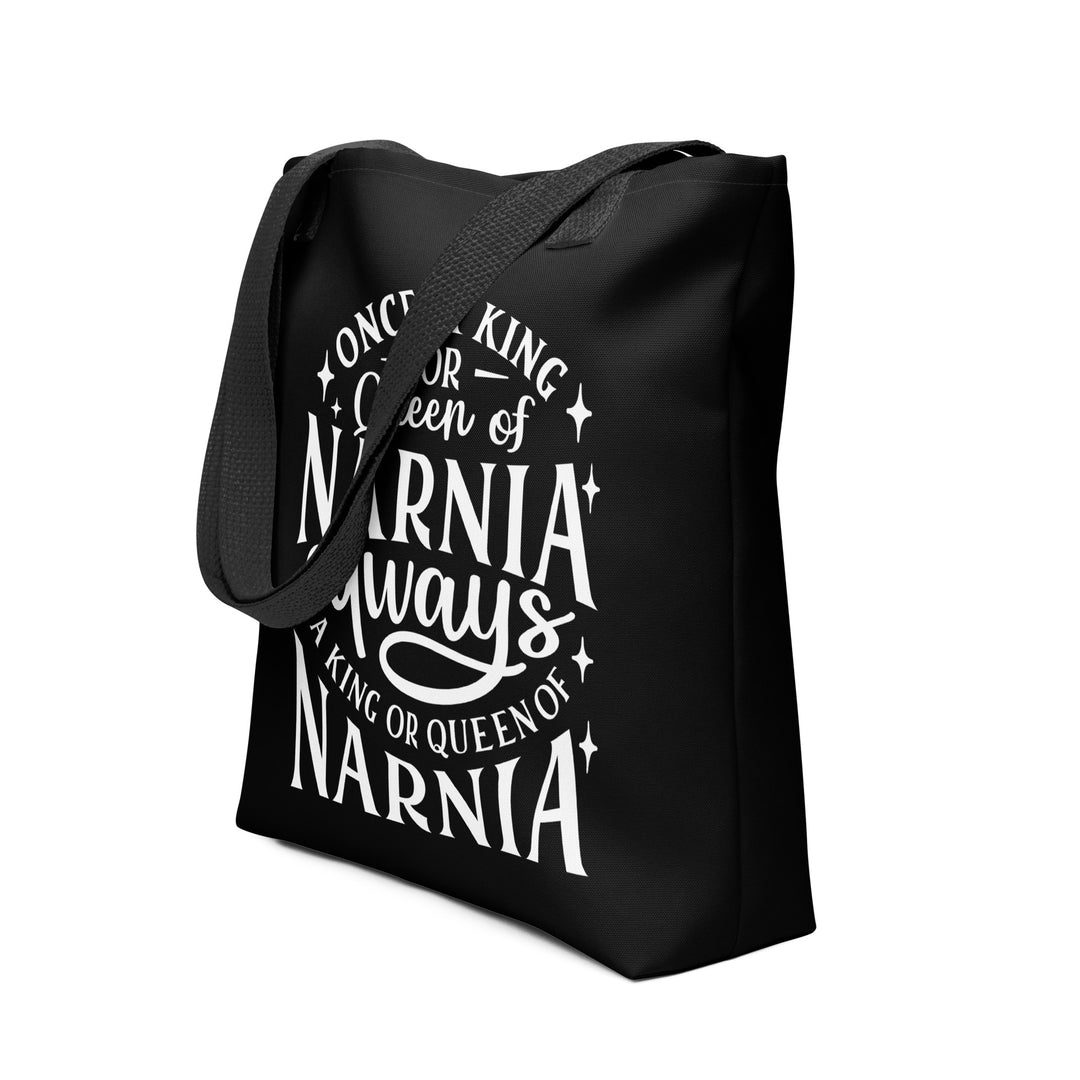 Christian Tote Bag King or Queen Narnia Black Tote Bags   