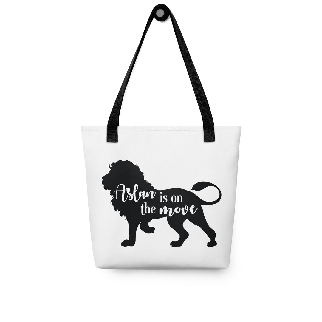 Christian Tote Bag Aslan Is On Move Tote Bags   