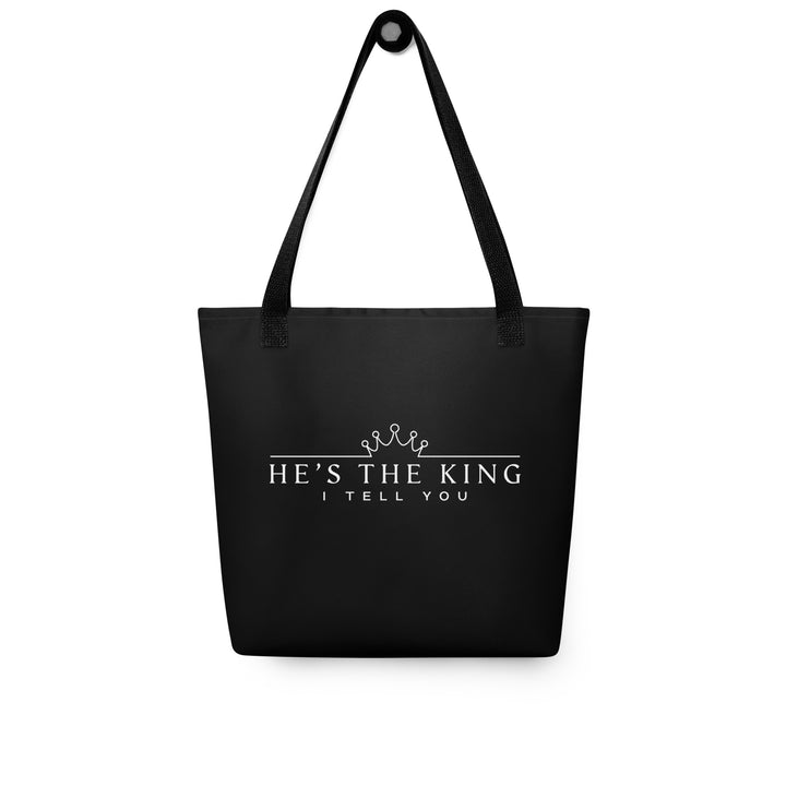 Christian Tote Bag He's The King Black Tote Bags   