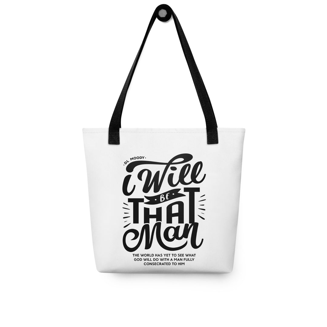 Christian Tote Bag I WIll Be That Man White Tote Bags   