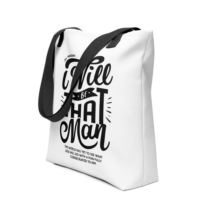 Christian Tote Bag I WIll Be That Man White Tote Bags   