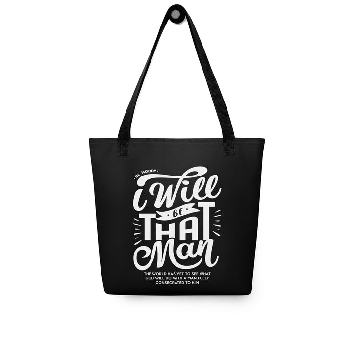 Christian Tote Bag I Will Be That Man Black Tote Bags   