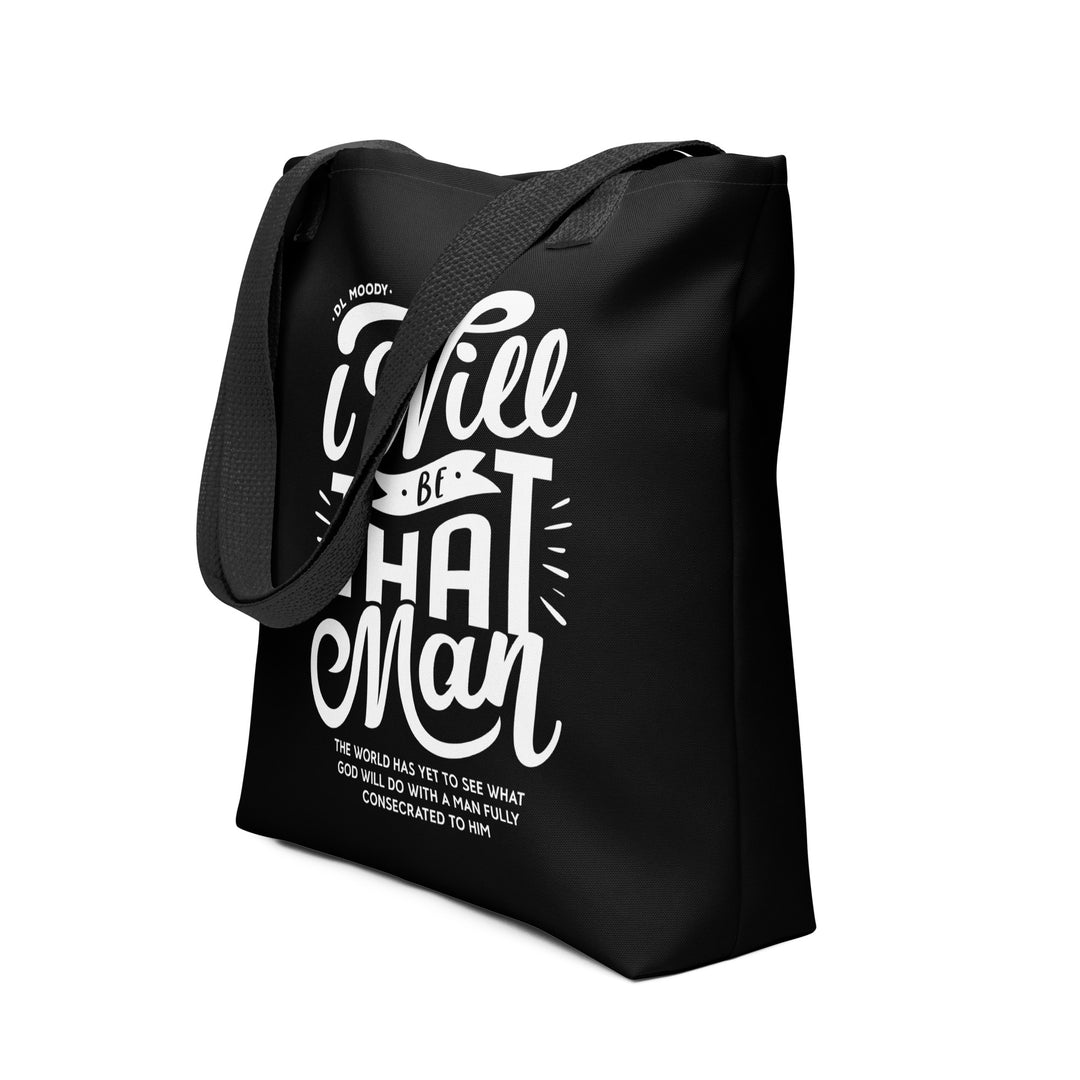 Christian Tote Bag I Will Be That Man Black Tote Bags   