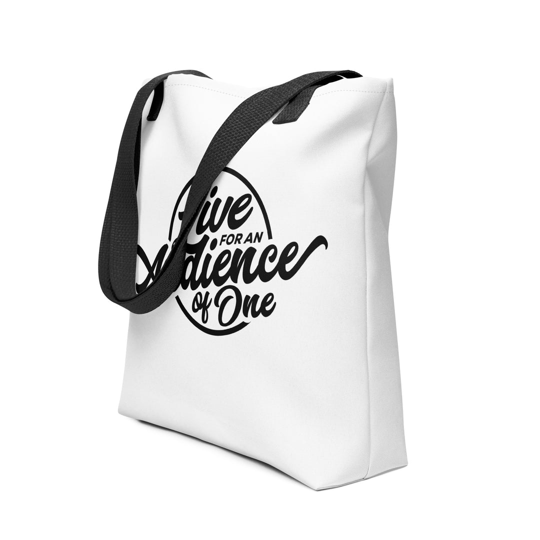 Christian Tote Bag Audience of One White Tote Bags   