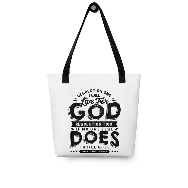 Christian Tote Bag Live for God White Tote Bags   