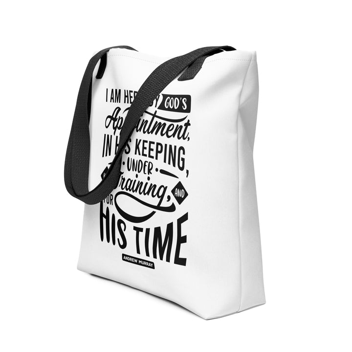 Christian Tote Bag His Time White Tote Bags   