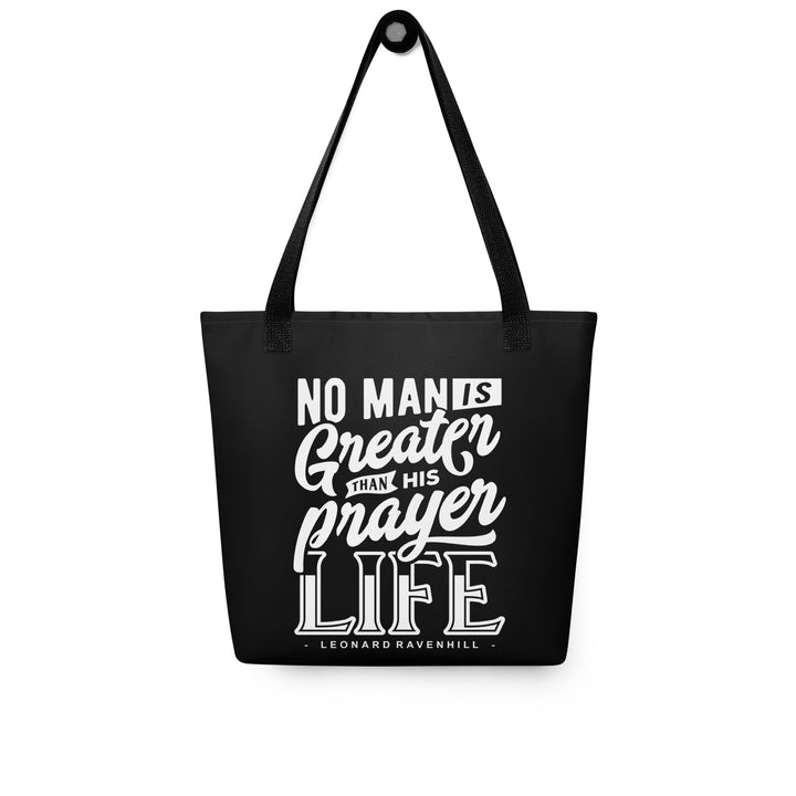 Christian Tote Bag Prayer Life Black Tote Bags   