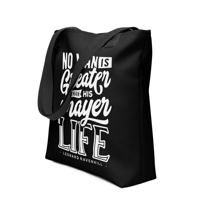 Christian Tote Bag Prayer Life Black Tote Bags   