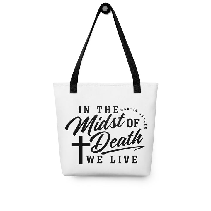 Christian Tote Bag Midst of Death White Tote Bags   