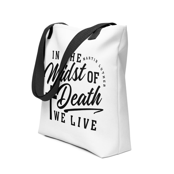 Christian Tote Bag Midst of Death White Tote Bags   