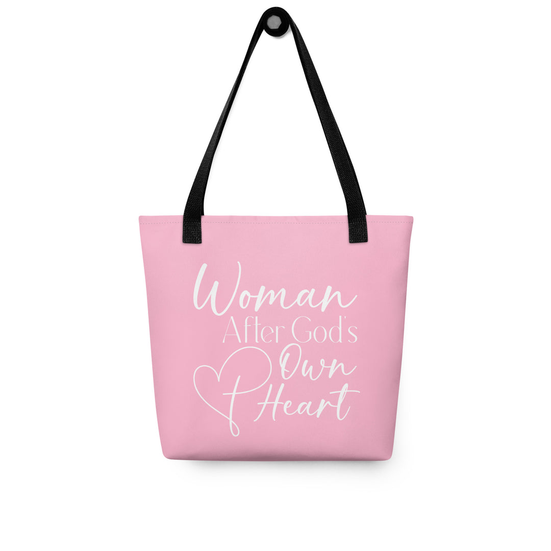 Christian Tote Bag Woman After God's Heart Pink Tote Bags   