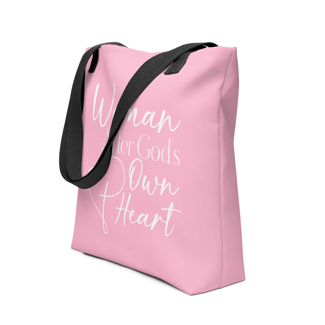 Christian Tote Bag Woman After God's Heart Pink Tote Bags   