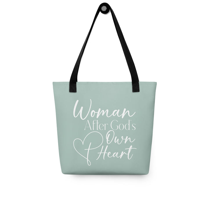 Christian Tote Bag Woman After God Light Green Tote Bags   