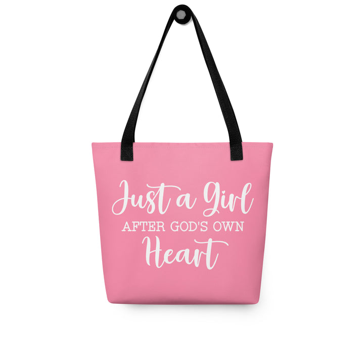 Christian Tote Bag Girl After God's Heart Pink Tote Bags   