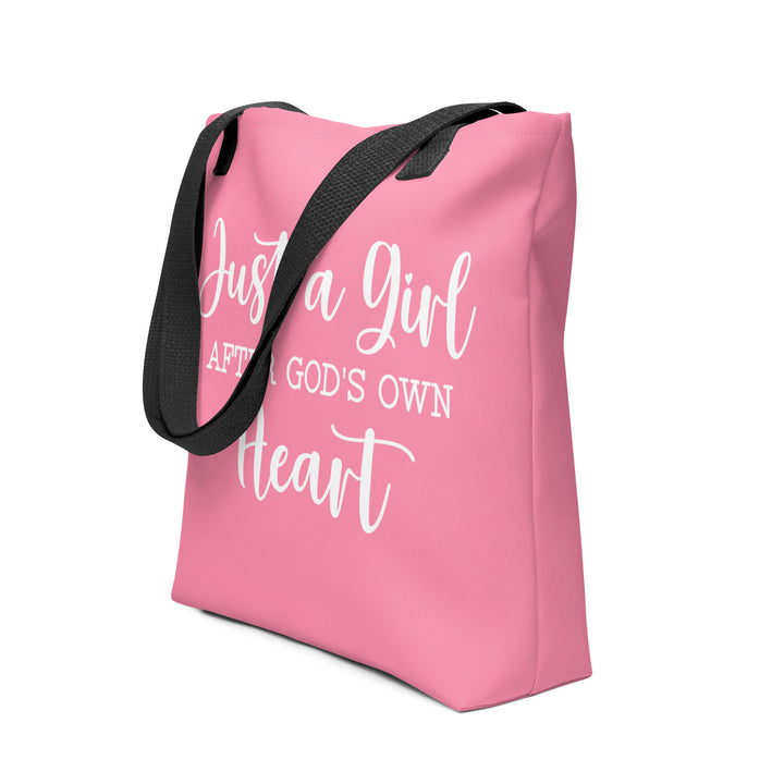 Christian Tote Bag Girl After God's Heart Pink Tote Bags   