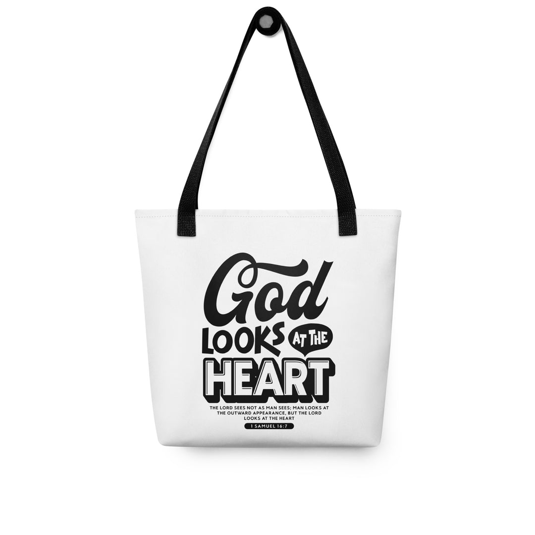 Christian Tote Bag Looks At Heart White Tote Bags   