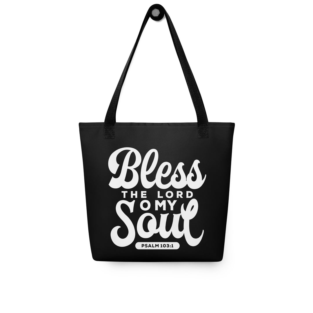 Christian Tote Bag Bless The Lord Black Tote Bags   