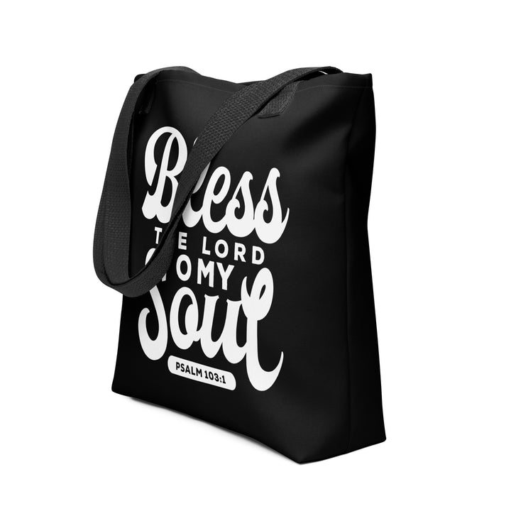 Christian Tote Bag Bless The Lord Black Tote Bags   