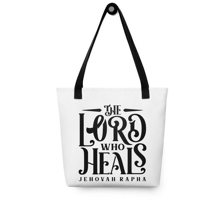 Christian Tote Bag The Lord Who Heals Black Tote Bags   