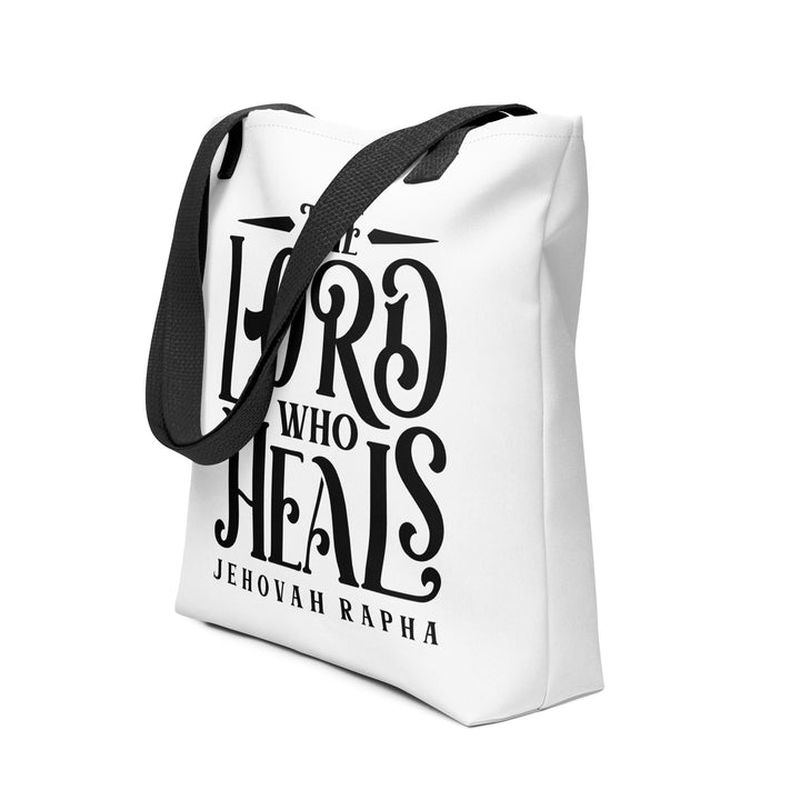 Christian Tote Bag The Lord Who Heals Black Tote Bags   