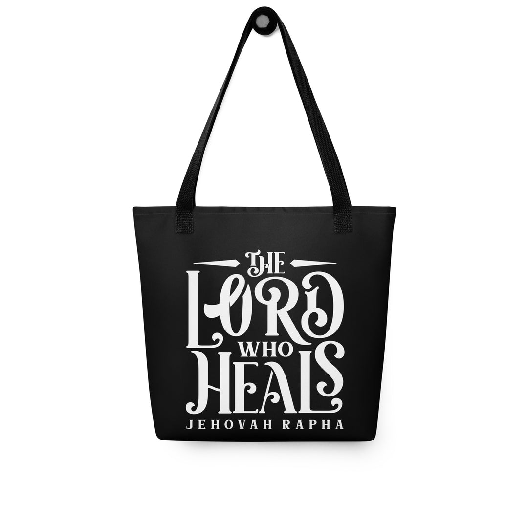 Christian Tote Bag The Lord Who Heals Black Tote Bags   