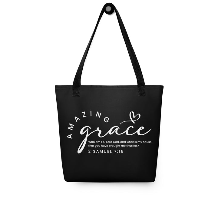 Christian Tote Bag Amazing Grace Black Tote Bags   