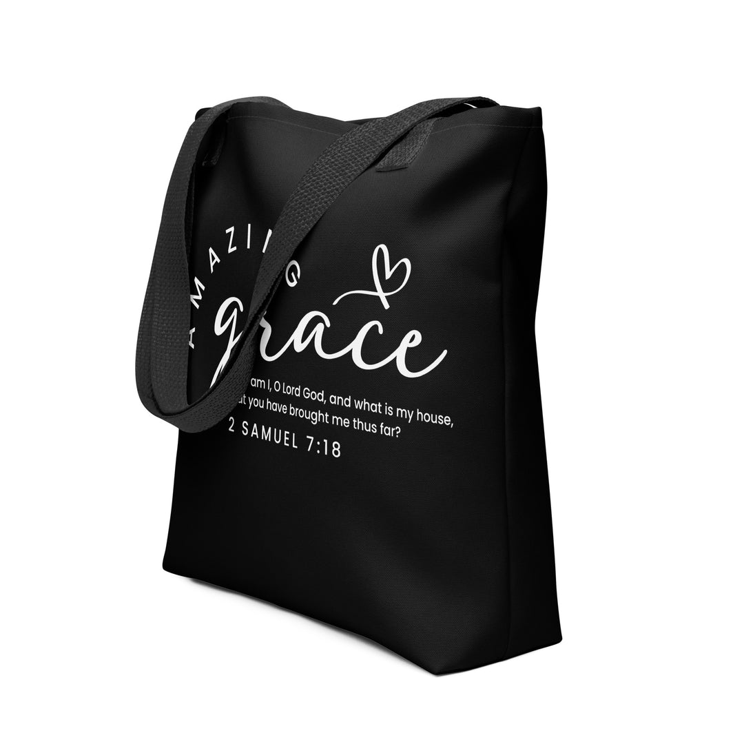 Christian Tote Bag Amazing Grace Black Tote Bags   