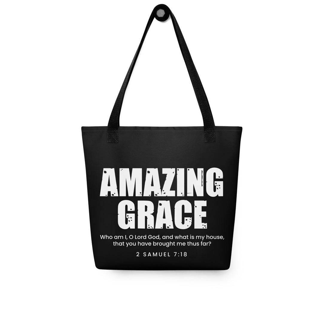 Christian Tote Bag Amazing Grace Black Tote Bags   