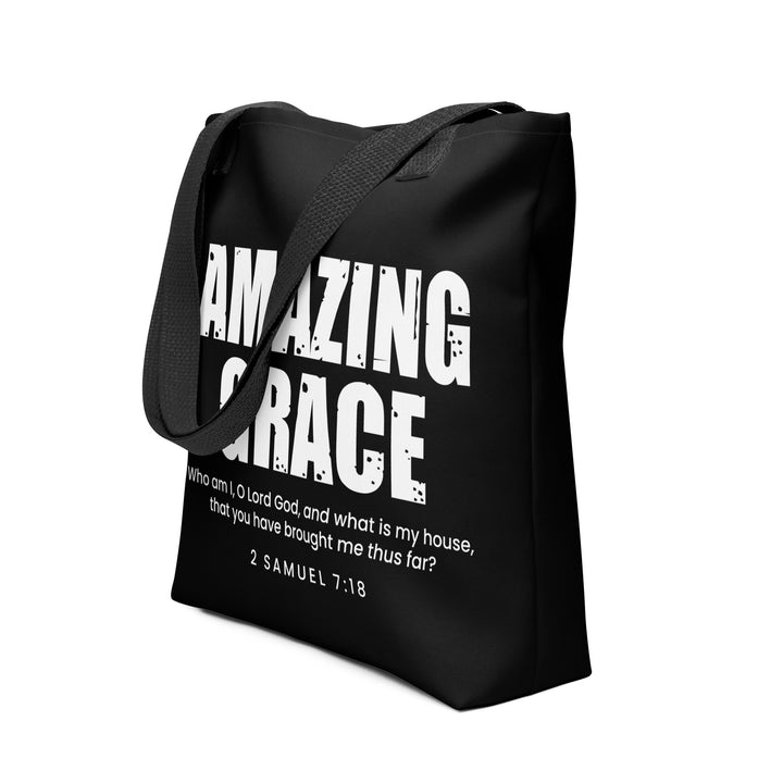 Christian Tote Bag Amazing Grace Black Tote Bags   