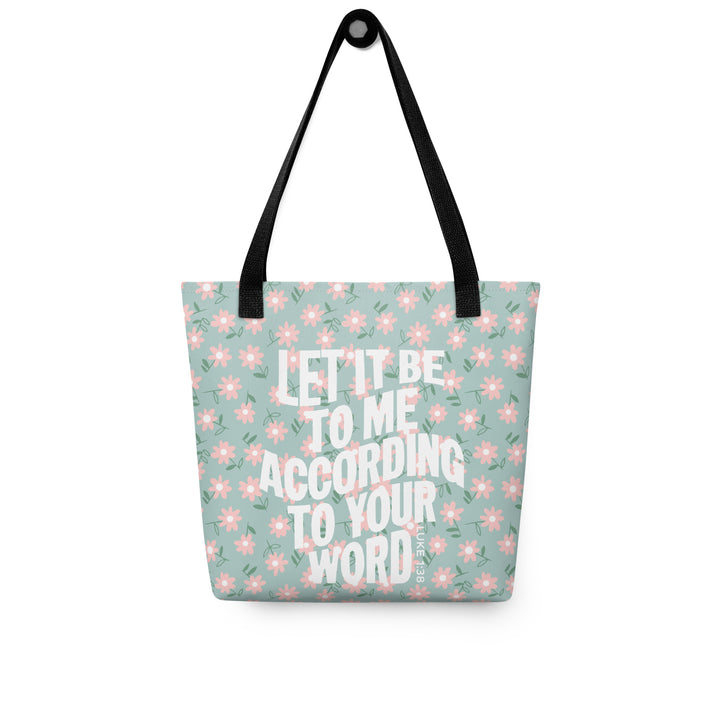 Christian Tote Bag According To Your Word Daisy Tote Bags   