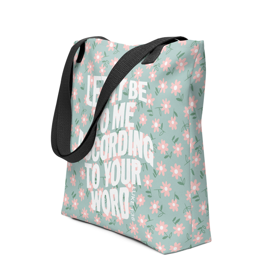 Christian Tote Bag According To Your Word Daisy Tote Bags   