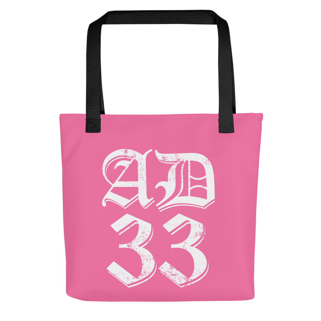 Christian Tote Bag AD 33 Old English Pink Tote Bags Default Title  