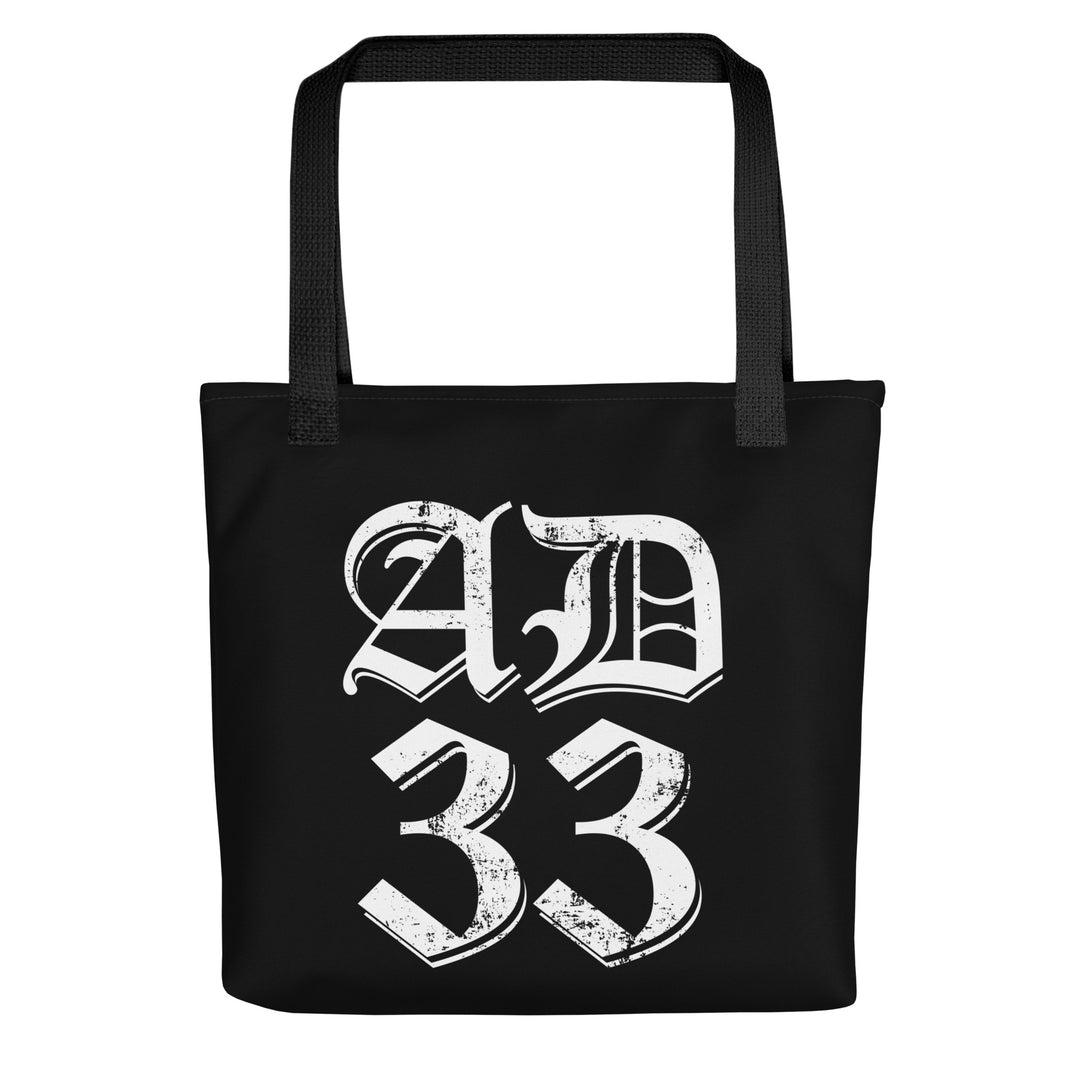 Christian Tote Bag AD 33 Old English Black Tote Bags Default Title  