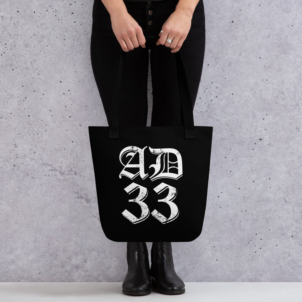 Christian Tote Bag AD 33 Old English Black Tote Bags   