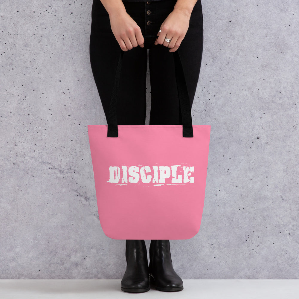 Christian Tote Bag Disciple Pink Tote Bags   