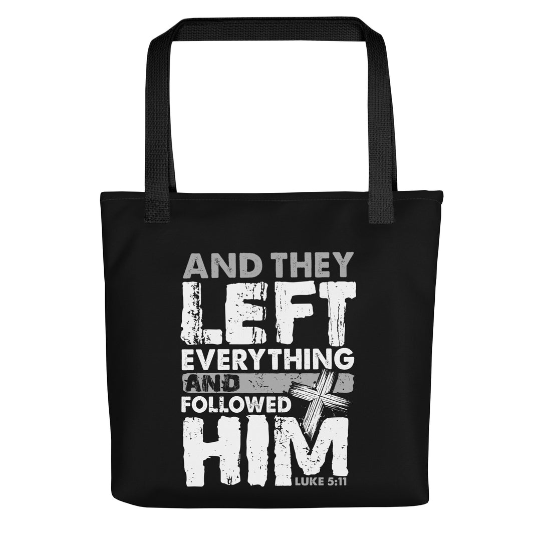 Christian Tote Bag Left Everything Black Tote Bags Default Title  