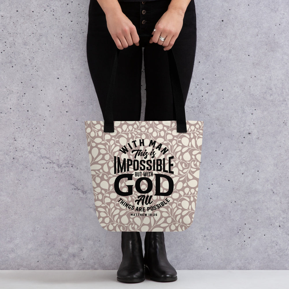 Christian Tote Bag All Things Possible Multi Tote Bags   