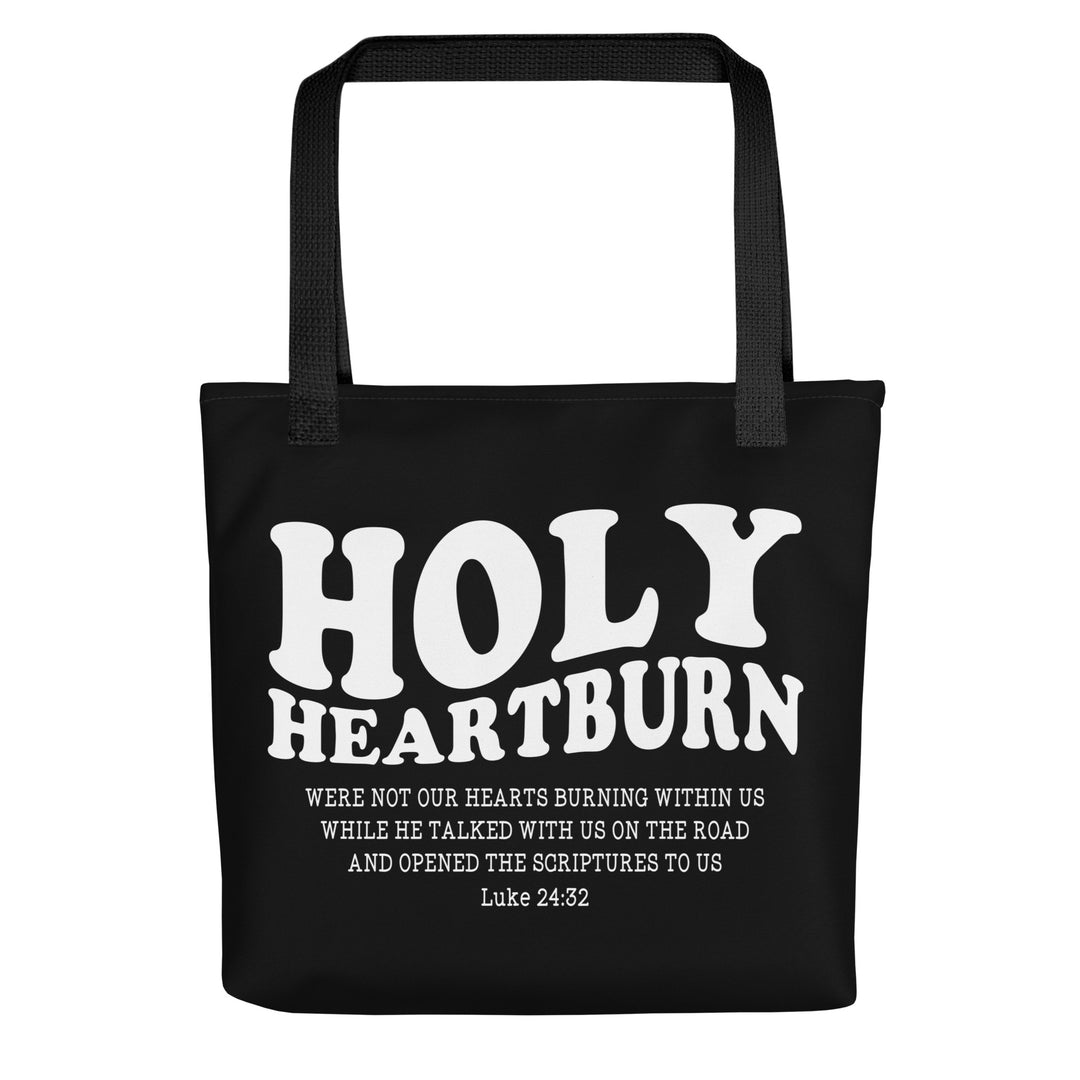 Christian Tote Bag Holy Heartburn Black Tote Bags Default Title  