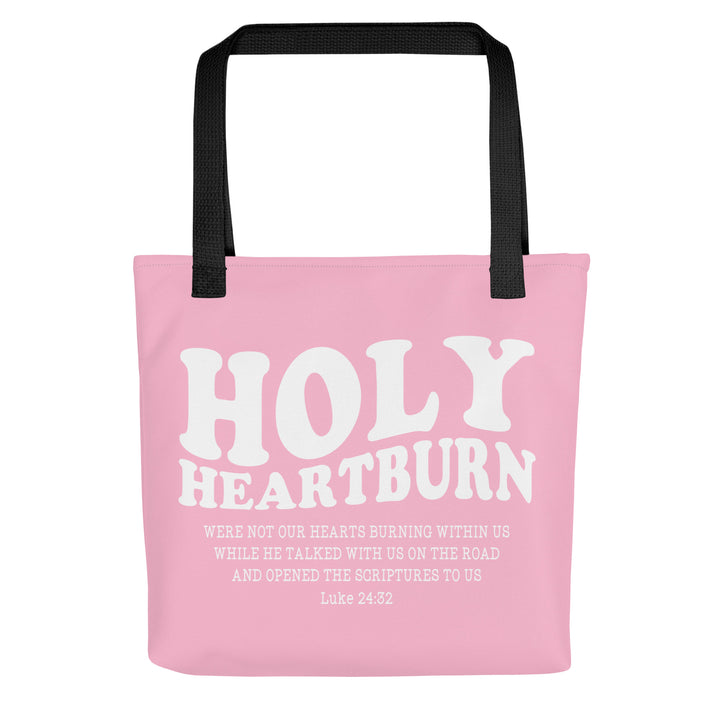 Christian Tote Bag Holy Heartburn Pink Tote Bags Default Title  