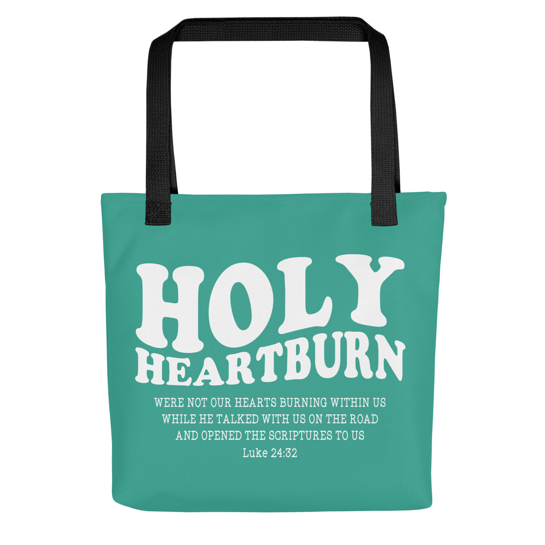 Christian Tote Bag Holy Heartburn Teal Tote Bags Default Title  