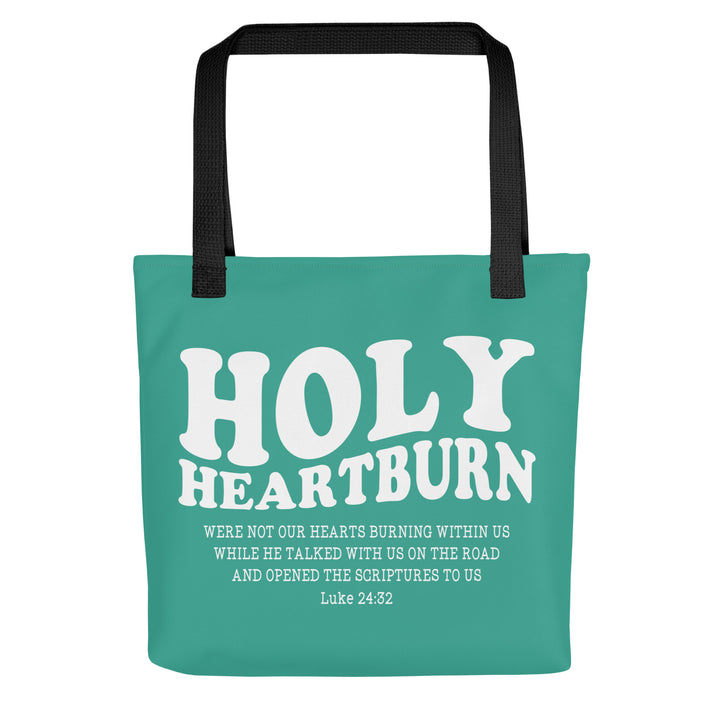 Christian Tote Bag Holy Heartburn Teal Tote Bags Default Title  