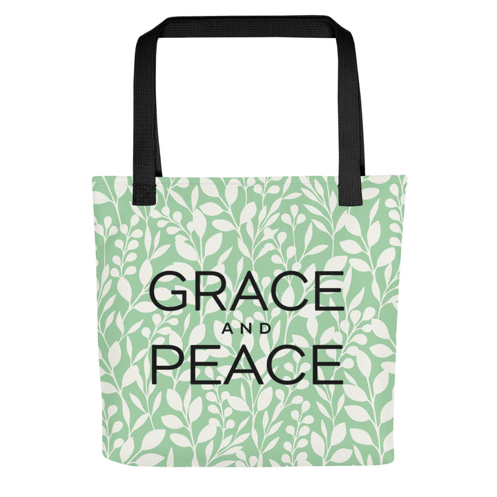 Christian Tote Bag Grace and Peace Green Tote Bags Default Title  