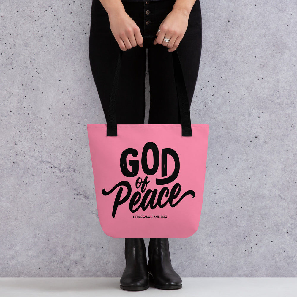 Christian Tote Bag God of Peace Pink Tote Bags   