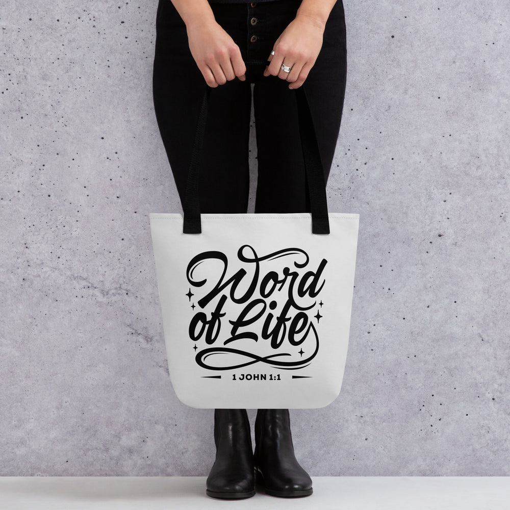 Christian Tote Bag Word of Life White Tote Bags   