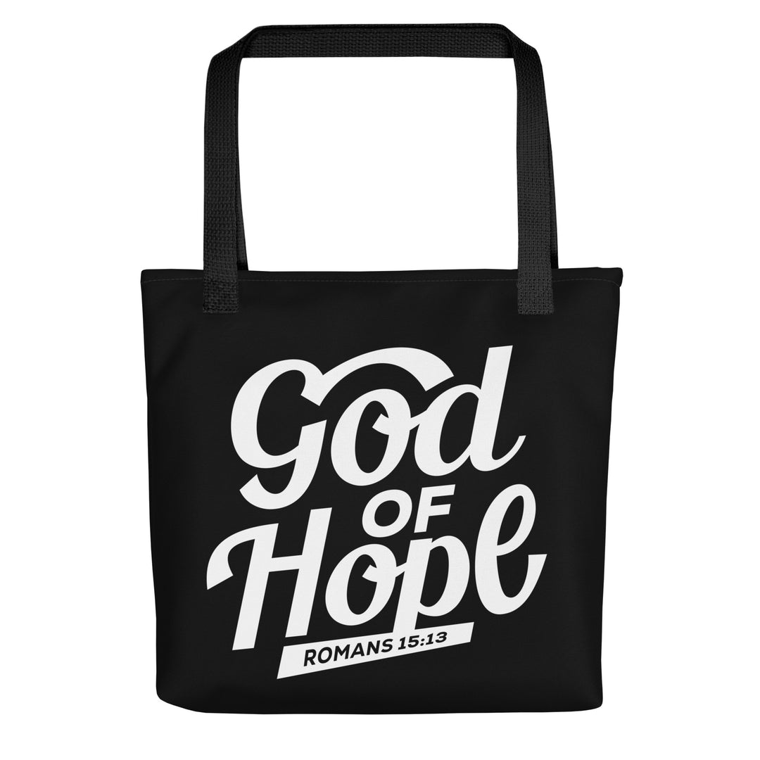 Christian Tote Bag God of Hope Black Tote Bags Default Title  