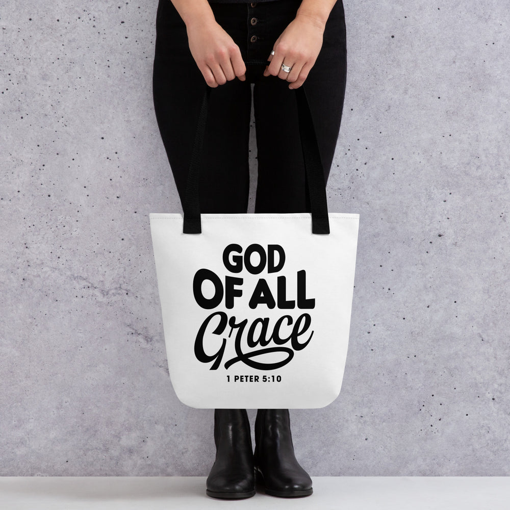 Christian Tote Bag God of All Grace White Tote Bags   