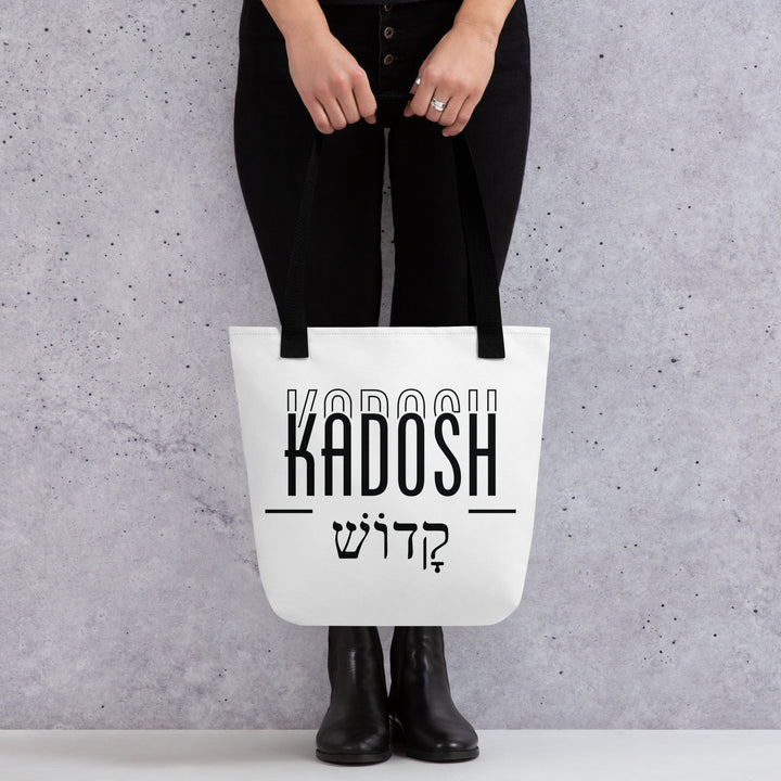 Christian Tote Bag Kadosh Hebrew Script Tote Bags   