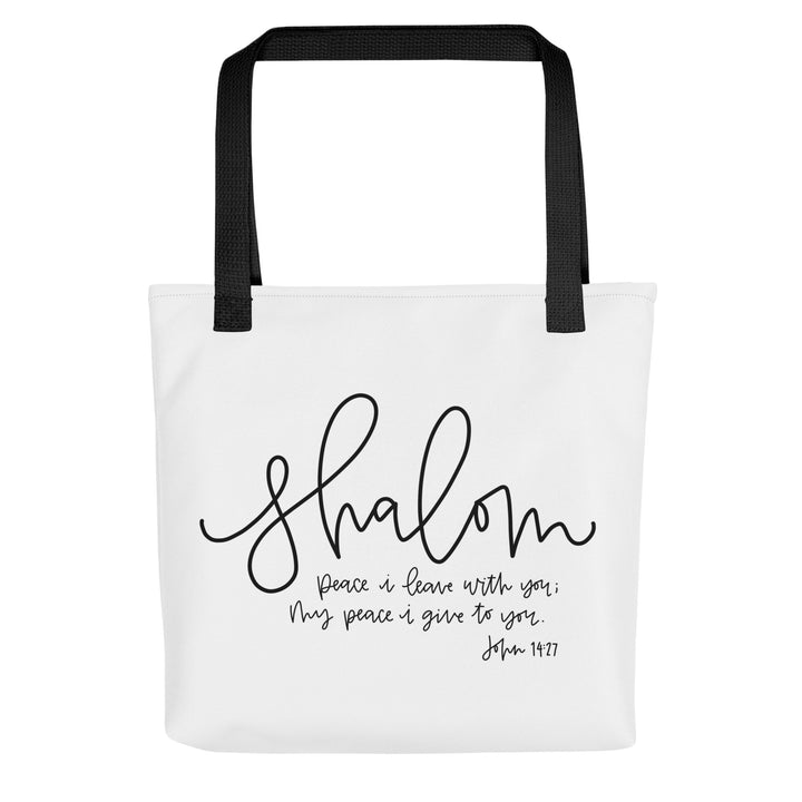 Christian Tote Bag Shalom White Tote Bags Default Title  