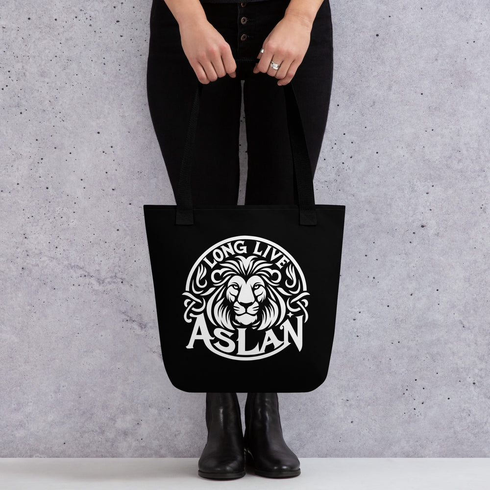 Christian Tote Bag Long Live Aslan Tote Bags   